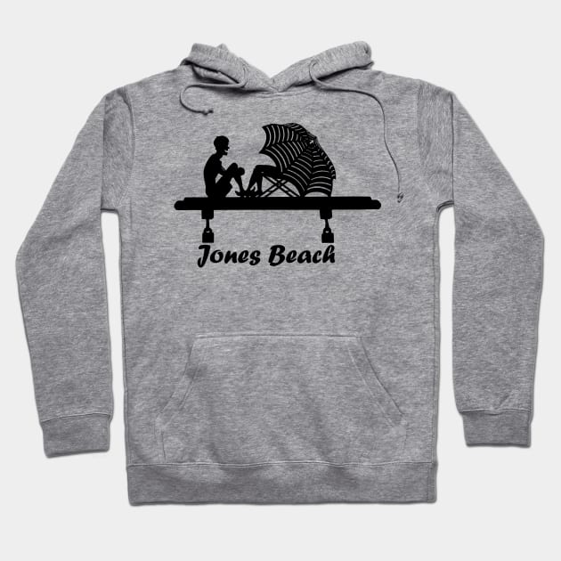 Jones Beach Art Deco Sign - Summer Love Hoodie by Mackabee Designs